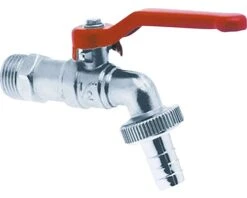 Buitenkogelkraan Met Wartel En Hendel Aansluiting 3/4"